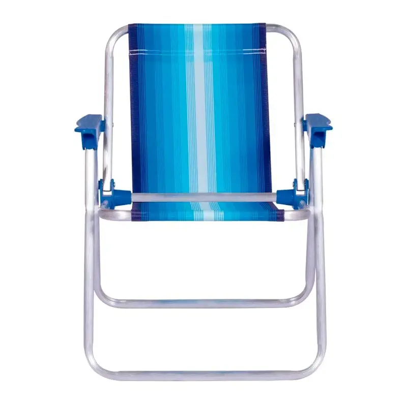 Silla Alta Infantil Plegable Mor De Aluminio Color Azul