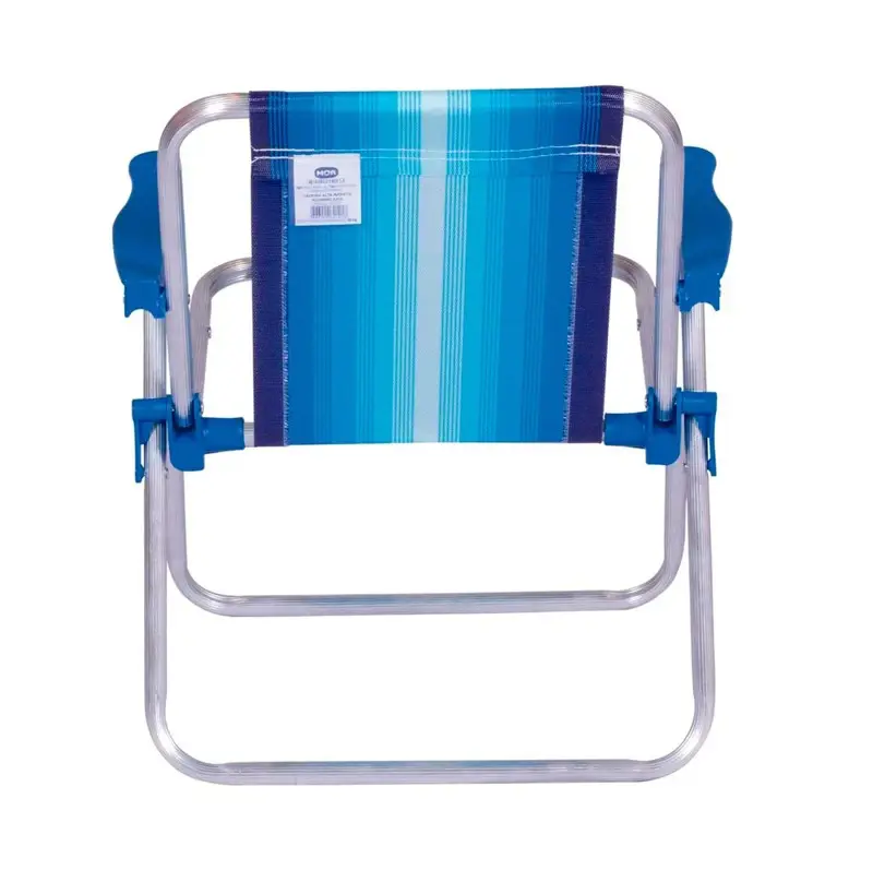 Silla Alta Infantil Plegable Mor De Aluminio Color Azul