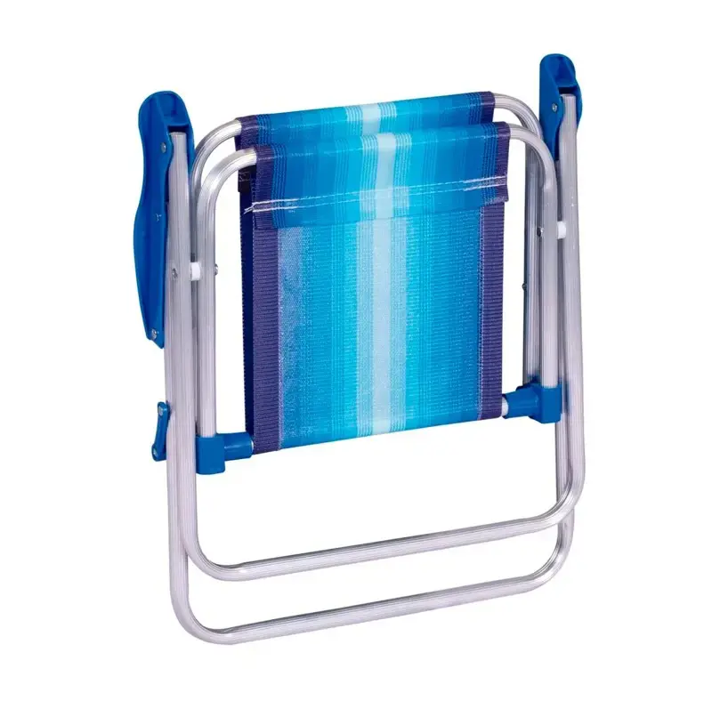 Silla Alta Infantil Plegable Mor De Aluminio Color Azul
