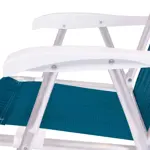 Silla Alta Confort Plegable de Aluminio Mor 2182 Azul Marino
