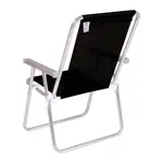 Combo X2 Sillas Confort Mor Sannet Aluminio Cap.120 Kg Negro