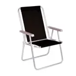 Combo X4 Sillas Confort Mor Sannet Aluminio Cap.120 Kg Negro