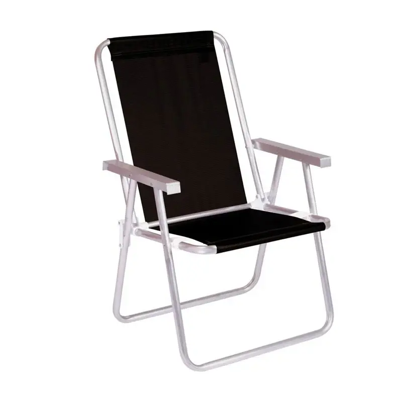 Combo X4 Sillas Confort Mor Sannet Aluminio Cap.120 Kg Negro