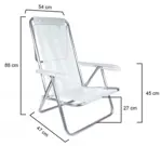 Silla Reclinable de Aluminio 8 Posiciones Mor Sannet
