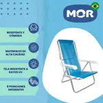 Silla Reclinable de Aluminio 8 Posiciones Mor Sannet