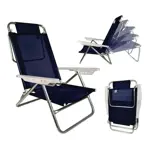 Silla Playa Reposera Aluminio 6 Posiciones Mor Summer Azul