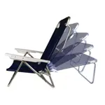 Silla Playa Reposera Aluminio 6 Posiciones Mor Summer Azul