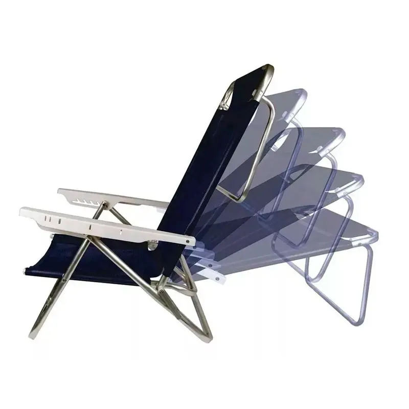 Silla Playa Reposera Aluminio 6 Posiciones Mor Summer Azul