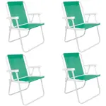 Combo x4 Silla Alta de Acero Mor Sannet Playa Camping 110 Kg