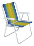 Combo x4 Silla Plegable Alta Aluminio Mor Colores Surtidos