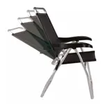 Silla Reclinable Mor Boreal De Aluminio C/Portavasos Negra