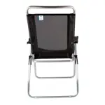 Silla Reclinable Mor Boreal De Aluminio C/Portavasos Negra