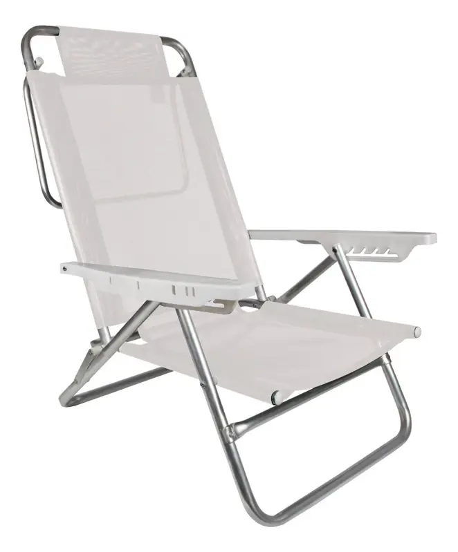 Silla Summer Reposera Aluminio 6 Posiciones Mor Color Blanco