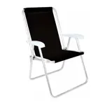 Combo x4 Sillas Respaldo Alto Confort Plegable Alum. Mor