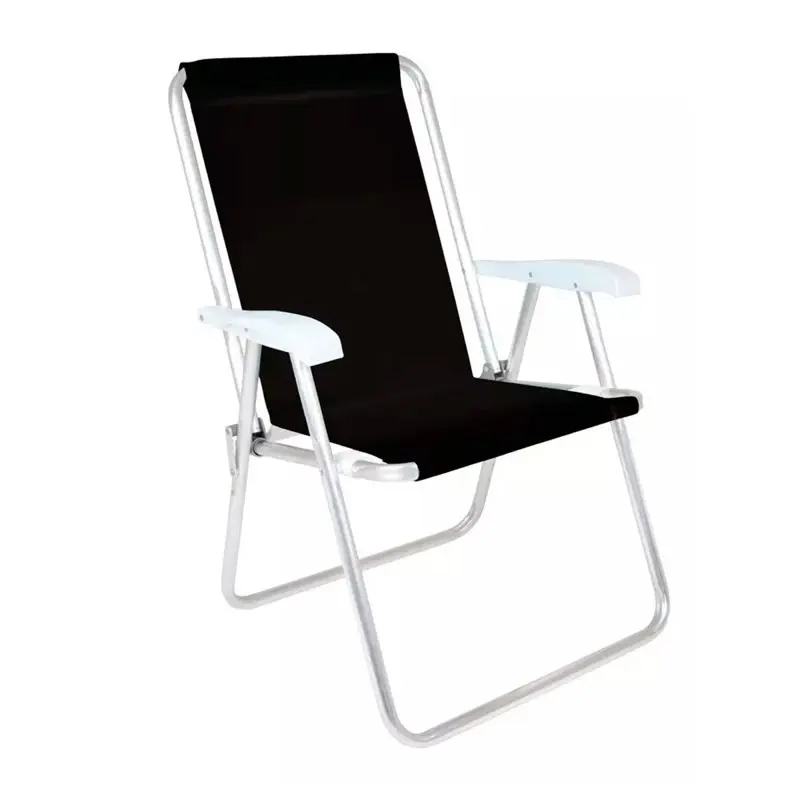 Combo x4 Sillas Respaldo Alto Confort Plegable Alum. Mor