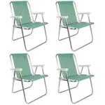 Combo x4 Sillas de Aluminio Mor Sannet Playa Camping 110 Kg