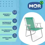 Silla Alta de Aluminio Mor Sannet Playa Camping 110 Kg