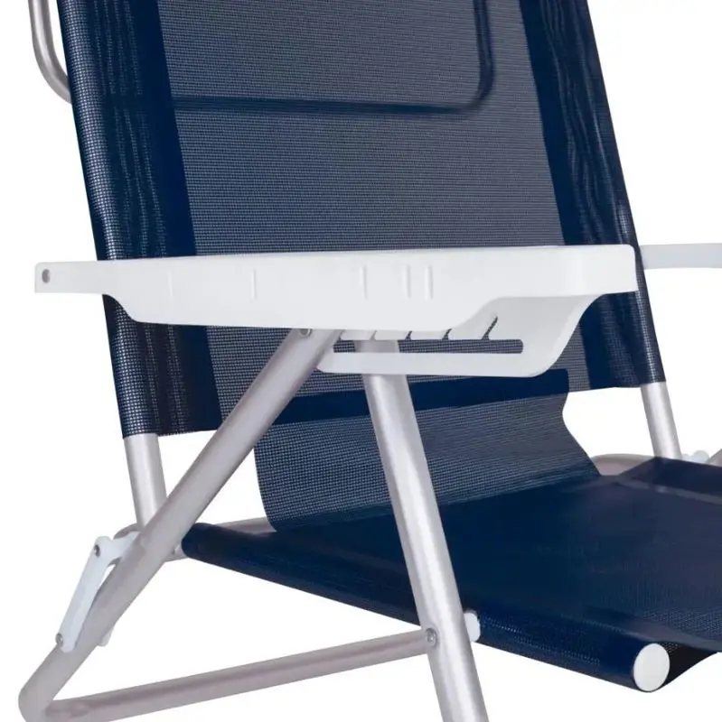 Kit X2 Reposera de Aluminio Plegable 6 Posiciones Mor 120Kg