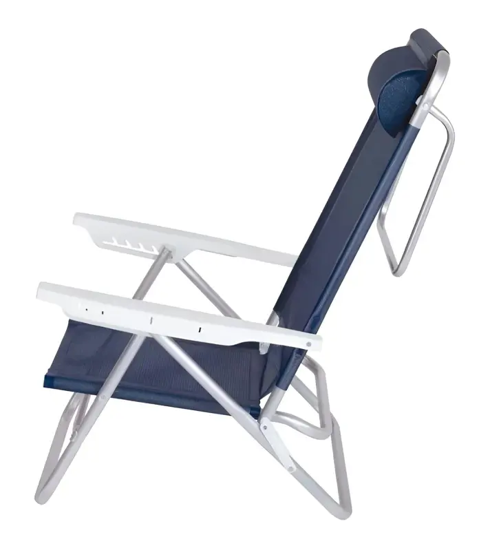 Kit X2 Reposera de Aluminio Plegable 6 Posiciones Mor 120Kg