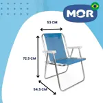 Kit X2 Silla Alta de Aluminio Mor Sannet Playa Camping 110Kg