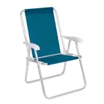 Silla Alta Confort Plegable de Aluminio Mor 2182 Azul Marino