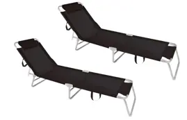 Kit X2 Reposera Camastro Aluminio P...