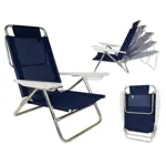 Kit X4 Sillas Reposeras de Aluminio 6 Posiciones Mor Summer
