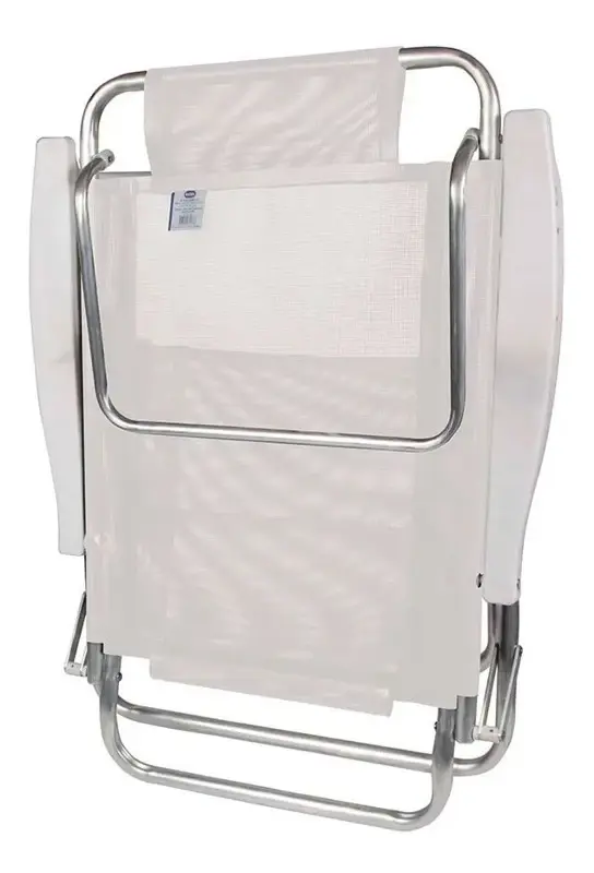 Kit X4 Sillas Reposeras de Aluminio 6 Posiciones Mor Blanco