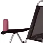 Silla Reclinable Mor Boreal De Aluminio C/Portavasos Negra
