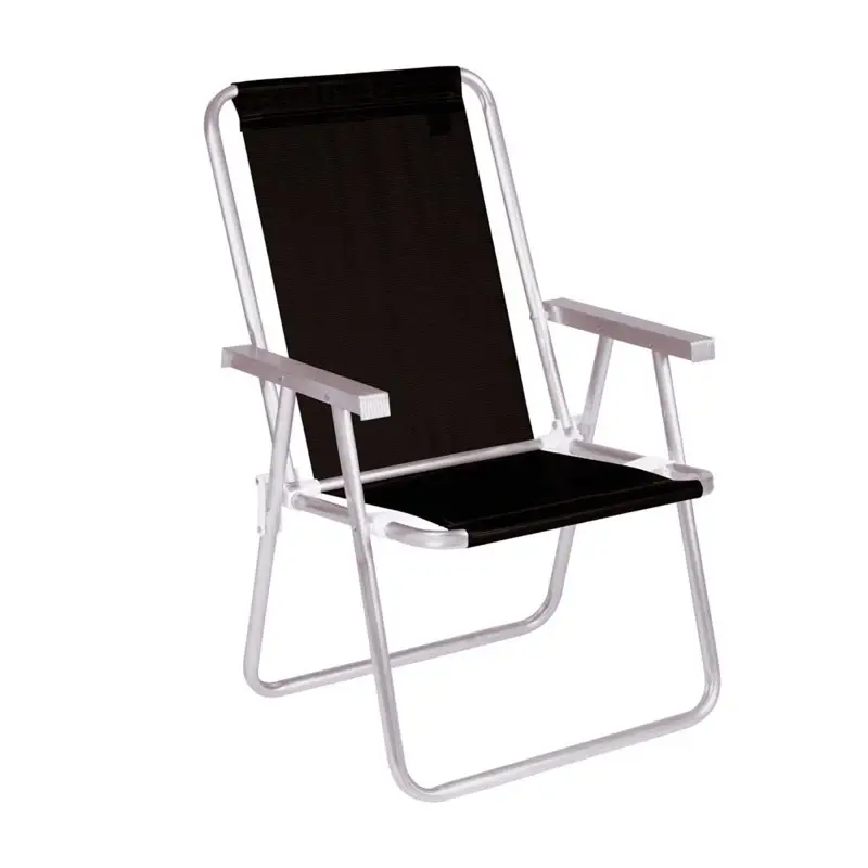Silla Confort Mor Sannet Aluminio Color Negro Soporta 120 Kg