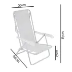 Reposera Sillon Acero Sannet Playa Camping 8 Posiciones Mor