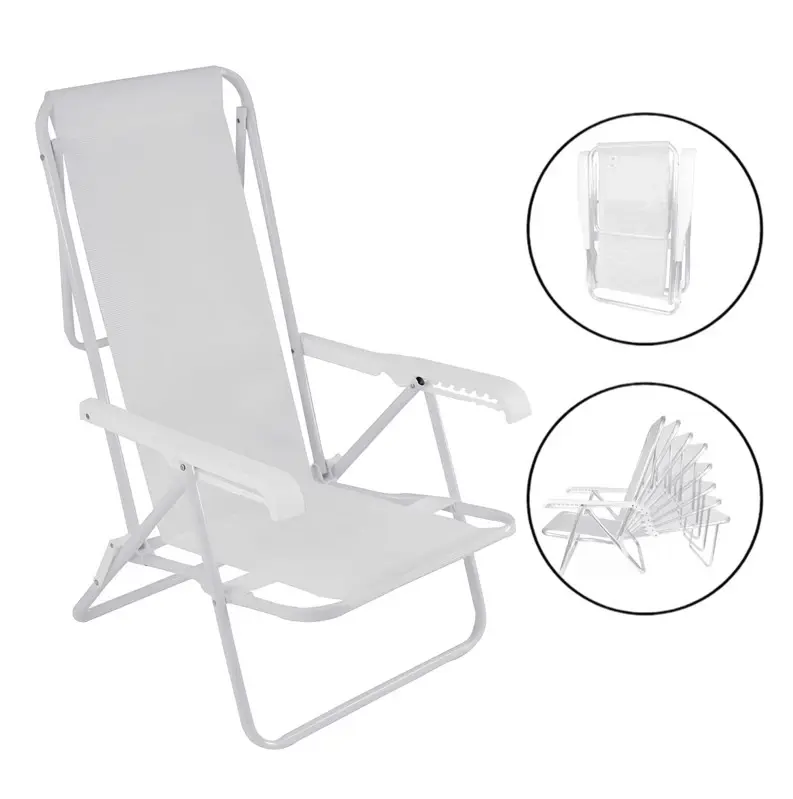 Reposera Sillon Acero Sannet Playa Camping 8 Posiciones Mor