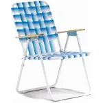 Sillón Plegable de Cinta 1 Posición Apoyabrazos de Madera AIMARETTI