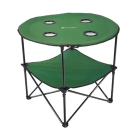 Mesa Plegable De Camping Playa  Con Posa Vasos Verde...