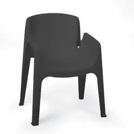 Silla Apilable Gris Plástico