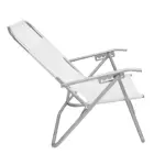 Reposera Plegable de Playa Aluminio 5 Posiciones Blanco
