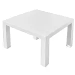 Mesa Plástica Nook Exterior Ratona Simil Rattan 80x80x46cm - Blanco