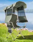 Silla Camping Docusvect con Sombrilla Adulto Verde Oliva