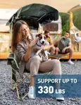 Silla Camping Docusvect con Sombrilla Adulto Verde Oliva