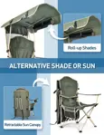 Silla Camping Docusvect con Sombrilla Adulto Verde Oliva