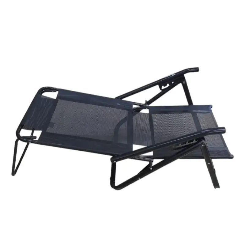reposera plegable descansar 5 posiciones aluminio negra resistente 80052