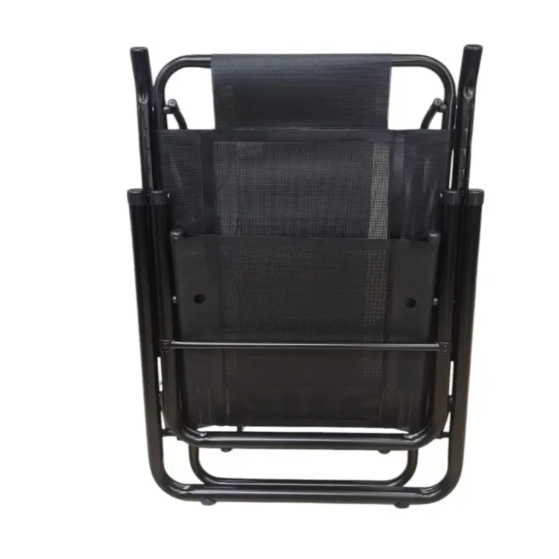 reposera plegable descansar 5 posiciones aluminio negra resistente 80052