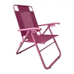 reposera silla aluminio plegable descansar 5 posiciones pink 80043
