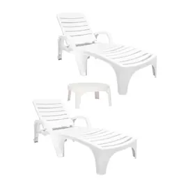 Set De 2 Reposeras Carilo Blancas M...