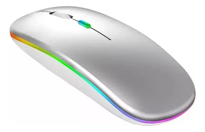 Mouse Inalámbrico Global Laptops Rgb Gl bt52rgb Dual Model Silver