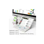 Teclado Bluetooth Para Tablet Android Celular Plegable - BLANCO