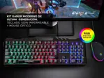 Kit Gaming Teclado + Mouse RGB USB  Retro Iluminado
