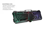 Kit Gaming Teclado + Mouse RGB USB  Retro Iluminado