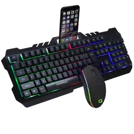 Kit Gaming Teclado + Mouse Rgb Usb  Retro Iluminado