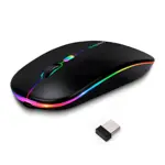 Mouse inalámbrico óptico LED recargable silencioso Bluetooth portátil USB
